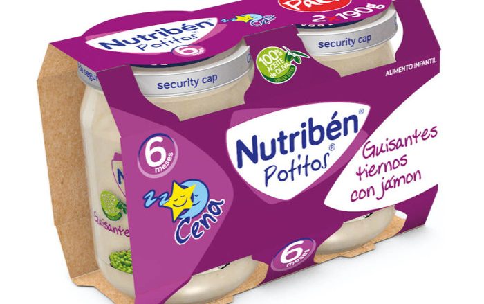 Potito Guisantes tiernos con jamón (Bipack)