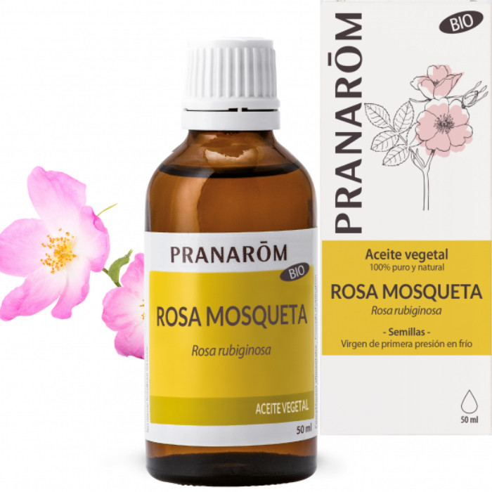 Laboratorio Pranarôm aromaterapia científica Rosa mosqueta - 50 ml Rosa rubiginosa - Obtenido por primera presión en frío de semillas de rosa mosqueta