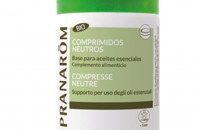 Laboratorio Pranarôm aromaterapia científica Comprimidos neutros - 30 g Base para aceites esenciales - Comprimidos especialmente concebidos para absorber los aceites esenciales.