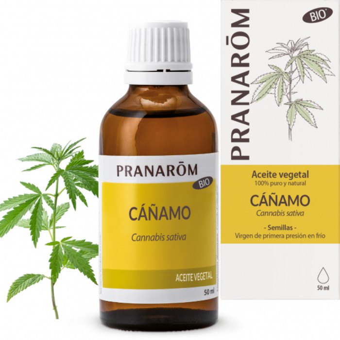 Laboratorio Pranarôm aromaterapia científica Cáñamo - 50 ml Cannabis sativa - Obtenido por primera presión en frío de semillas de cáñamo