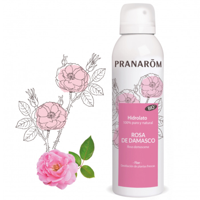 Laboratorio Pranarôm aromaterapia científica Hidrolato Rosa de Damasco - 150 ml Rosa damascena - Destilación de plantas frescas
