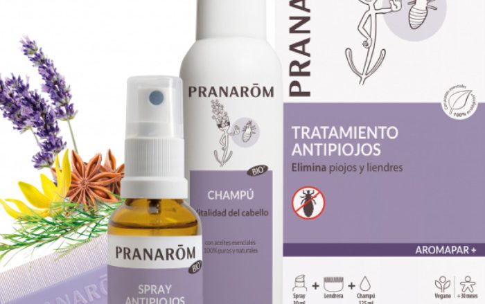Laboratorio Pranarôm aromaterapia científica Tratamiento antipiojos - Spray + Champú + lendrera - 30 + 125 ml Elimina piojos y liendres - Eficacia probada científicamente