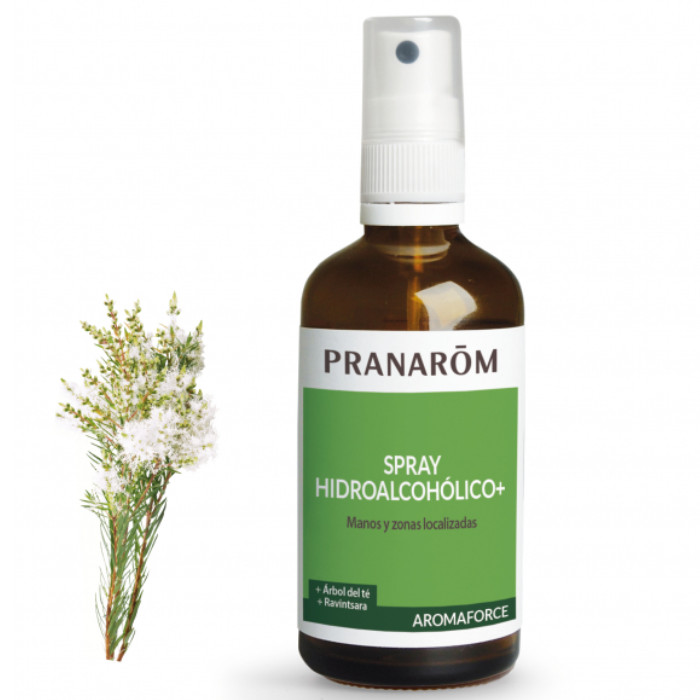 Laboratorio Pranarôm aromaterapia científica Spray hidroalcohólico+ - 100 ml Manos y zonas localizadas - Efficacia inmediata