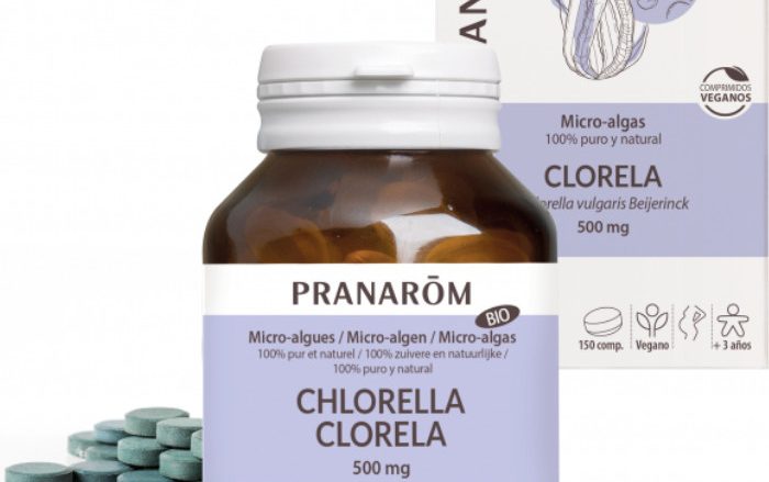 Laboratorio Pranarôm aromaterapia científica Clorela - 150 comprimidos Chlorella vulgaris Beijerinck - Ideal para los veganos