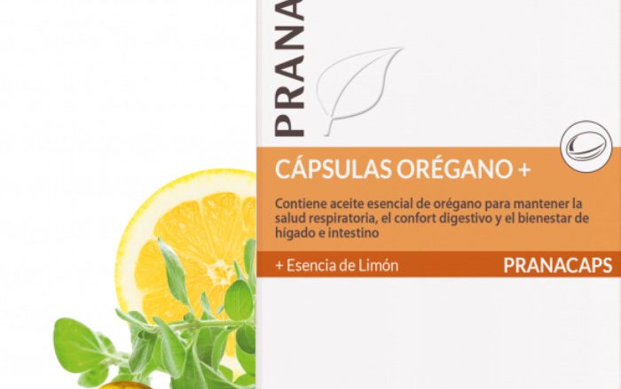 Laboratorio Pranarôm aromaterapia científica Cápsulas Orégano + - 30 cápsulas + Esencia de Limón - Contiene aceite esencial de orégano para mantener la salud respiratoria, el confort digestivo y el bienestar de hígado e intestino