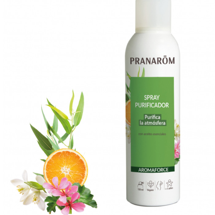Laboratorio Pranarôm aromaterapia científica Spray purificador - 150 ml Naranja dulce - Ravintsara - Aire sano