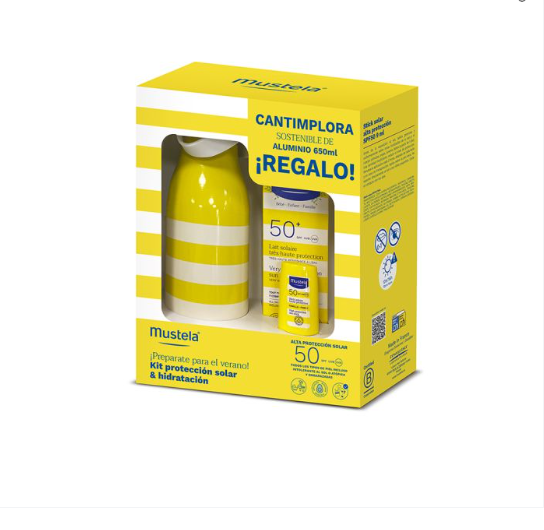 MUSTELA protección solar. Comprar protección solar en Gran Farmacia Andorra, El Kit de Protección Solar: Leche Solar SPF50 & Stick Solar SPF50 + Cantimplora de regalo es la opción perfecta para proteger a toda la familia de los efectos nocivos de los rayos solares.
Este kit protector solar MUSTELA incluye tanto una leche solar SPF50+ como un stick solar SPF50, ambos ideales para proteger la piel contra los rayos UVA y UVB. El protector solar SPF50 MUSTELA está diseñado para ofrecer una alta tolerancia en todo tipo de piel, incluyendo pieles sensibles y atópicas, y es adecuado para su uso desde el nacimiento. Ambos productos están formulados con 4 filtros protectores orgánicos, seleccionados por su efectividad y alta tolerancia. Además, este protector solar MUSTELA es resistente al agua y no contiene perfume, lo que asegura una protección discreta y duradera.
La leche solar SPF50+ MUSTELA contiene aguacate bio y de upcycling, lo que refuerza la barrera cutánea y protege las células de la piel. Su activo patentado, el Perseose de aguacate®, ayuda a preservar el capital celular de la piel, mientras que el aceite de aguacate, combinado con vitamina E, proporciona una protección antioxidante y refuerza las defensas naturales de la piel. El stick solar SPF50 MUSTELA es perfecto para retoques y su textura invisible facilita la aplicación sin dejar residuos blancos.
Con el Kit de Protección Leche Solar SPF50 & Stick Solar SPF50 + Cantimplora de regalo, la familia podrá disfrutar de una protección solar completa y de alta calidad durante todo el día.

#GranFarmaciaAndorra #MustelaSolar #ProtecciónSolarInfantil #SPF50Plus #SolarParaTodaLaFamilia #MustelaKitSolar #AltaToleranciaCutánea #SinPerfume #PielAtópicaProtegida #DefensaAntioxidante #AguacateBioMustela #UpcyclingCosmético #FiltroOrgánicoSolar #StickInvisibleSPF50 #CuidadoDesdeElNacimiento #ProtecciónUVAUVB #ResistenteAlAgua #DermocosméticaNatural #FarmaciaConConfianza #VeranoSeguroAndorra Comprar PROTECCIÓN SOLAR EUCERIN Facial Solar Pigment Control Fluido FPS50+ en Gran Farmacia Andorra. Crema solar facial avanzada para prevenir el envejecimiento.La luz del sol potencia el aumento de la producción de melanina, lo cual puede generar problemas de hiperpigmentación, como manchas solares. 
Principales beneficios: Crema solar con textura ligera, de rápida absorción y no grasa.
Mejora el aspecto de la piel y reduce visiblemente la pigmentación existente y las manchas de la edad.
Protección solar muy alta contra rayos UVA/UVB para el rostro.
Reduce eficazmente las manchas oscuras y previene su reaparición.
Para todo tipo de pieles.
Su fórmula contiene:
1. Thiamidol: reduce las manchas de hiperpigmentación y evita su reaparición.
2. Licocalcón A: neutraliza los radicales libres.
3. Ácido de glicirretínico: estimula el mecanismo de reparación del ADN.
Esta crema solar es apta para todo tipo de piel.
En un estudio con 160 mujeres, entre el 98 y el 99 % afirmaron, tras cuatro semanas, que esta crema despigmentante de cuidado facial protege la piel de manera eficaz frente a la pigmentación provocada por el sol, reduce las manchas oscuras con eficacia, deja el cutis más uniforme y se absorbe rápidamente.

#GranFarmaciaAndorra #EucerinSolar #ProtecciónSolarFacial #FPS50Plus #Thiamidol #CuidadoAntimanchas #SolarPigmentControl #DespigméntateConEucerin #CremaFacialAntiedad #LigeraYNoGrasa #PielUniforme #ManchasDelSol #PrevenciónHiperpigmentación #FiltroSolarUVAUVB #TodoTipoDePiel #LicocalcónA #ÁcidoGlicirretínico #SkincareAndorra #FarmaciaDeConfianza #CosméticaDermatológica