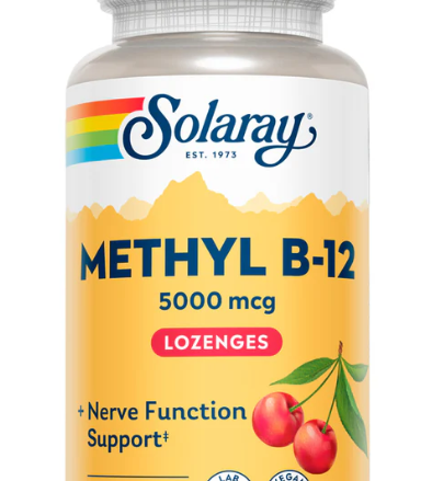 Comprar SOLARAY en ANDORRA GRAN FARMACIA ANDORRA; el producto disponible es METHYL B-12 CHERRY, una fórmula avanzada de vitamina B12 en forma de metilcobalamina, con agradable sabor a cereza. Este suplemento contribuye al funcionamiento normal del sistema nervioso y ayuda a reducir el cansancio y la fatiga. Es ideal para personas con dietas vegetarianas o veganas, y para quienes buscan un apoyo energético diario. La forma metilada de B12 es altamente biodisponible, lo que facilita su absorción. Se presenta en comprimidos sublinguales para una acción rápida y eficaz. #granfarmaciaandorra #solaray #mejoresprecios #parafarmacia #methylb12cherry