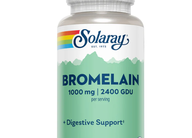 Comprar SOLARAY en ANDORRA GRAN FARMACIA ANDORRA; el producto disponible es SOLARAY BROMELAIN 1000 mg, un potente suplemento natural extraído de la piña, conocido por sus propiedades digestivas y antiinflamatorias. Ayuda a mejorar la digestión de las proteínas, especialmente útil después de comidas copiosas. Contribuye al alivio de molestias articulares y musculares gracias a su acción antiinflamatoria. Es ideal para deportistas o personas con inflamaciones recurrentes. También puede apoyar la recuperación tras lesiones o intervenciones. #granfarmaciaandorra #solaray #mejoresprecios #parafarmacia #bromelain1000mg