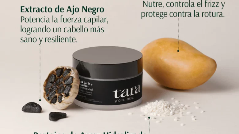 Ajo Negro+ Ceramidas Mascarilla Reparadora Mascarilla capilar reparadora que reconstruye la estructura interna de la fibra. €38,00 EUR 200ml Enriquecida con Extracto de Ajo Negro ABG10+® y Ceramidas innovadoras, esta mascarilla intensiva nutre en profundidad y reestructura el interior de la fibra capilar, reduciendo la rotura y las puntas abiertas. Mejora la elasticidad, el brillo y la resistencia del cabello. Su fórmula proporciona una hidratación profunda, refuerza la cutícula y protege el cabello frente al daño químico, térmico o mecánico, reduciendo la rotura y las puntas abierta. Ideal para cabello seco, quebradizo o tratado químicamente. Contiene >90% de ingredientes de origen natural.