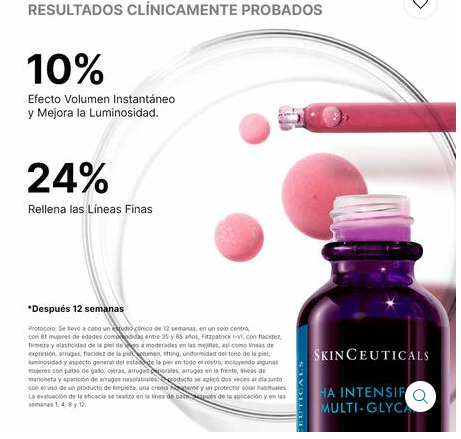 Comprar Sérum de Ácido Hialurónico HA Intensifier Multi-Glycan en Gran Farmacia Andorra. El sérum de ácido hialurónico HA Intensifier Multi-Glycan es un sérum corrector de última generación que aporta volumen y relleno a la piel, mejorando además la luminosidad en un 10%. Con su fórmula avanzada triple acción con un 1,3% de ácido hialurónico puro, aumenta en un +30% los niveles de ácido hialurónico de la piel, además de prevenir la degradación del ácido hialurónico por su concentración en Glicirrizato dipotáisco y el extracto de arroz púrpura. Ahora con Proxylane™ y el nuevo fermento post-biótico, activos que ayudan a estimular en un +28% la producción de glicanos mejorando la integridad de la piel para una mayor firmeza y sensación de volumen. Al instante, la piel se rellena y rehidrata hasta por 24 horas. Con el tiempo, la elasticidad y la firmeza se renuevan, además de que los contornos faciales están más definidos. El sérum de ácido hialurónico HA Intensifier Multi-Glycan no contiene ni fragancia, ni colorantes, y es ideal para complementar los resultados post- procedimiento con rellenos inyectables o como tratamiento dermocosmético para aplicar en casa; consulte con un profesional para obtener una recomendación personalizada en el hogar. Sérum de volumen y relleno con una fórmula de triple acción concentrada con 1,3 % de ácido hialurónico puro.