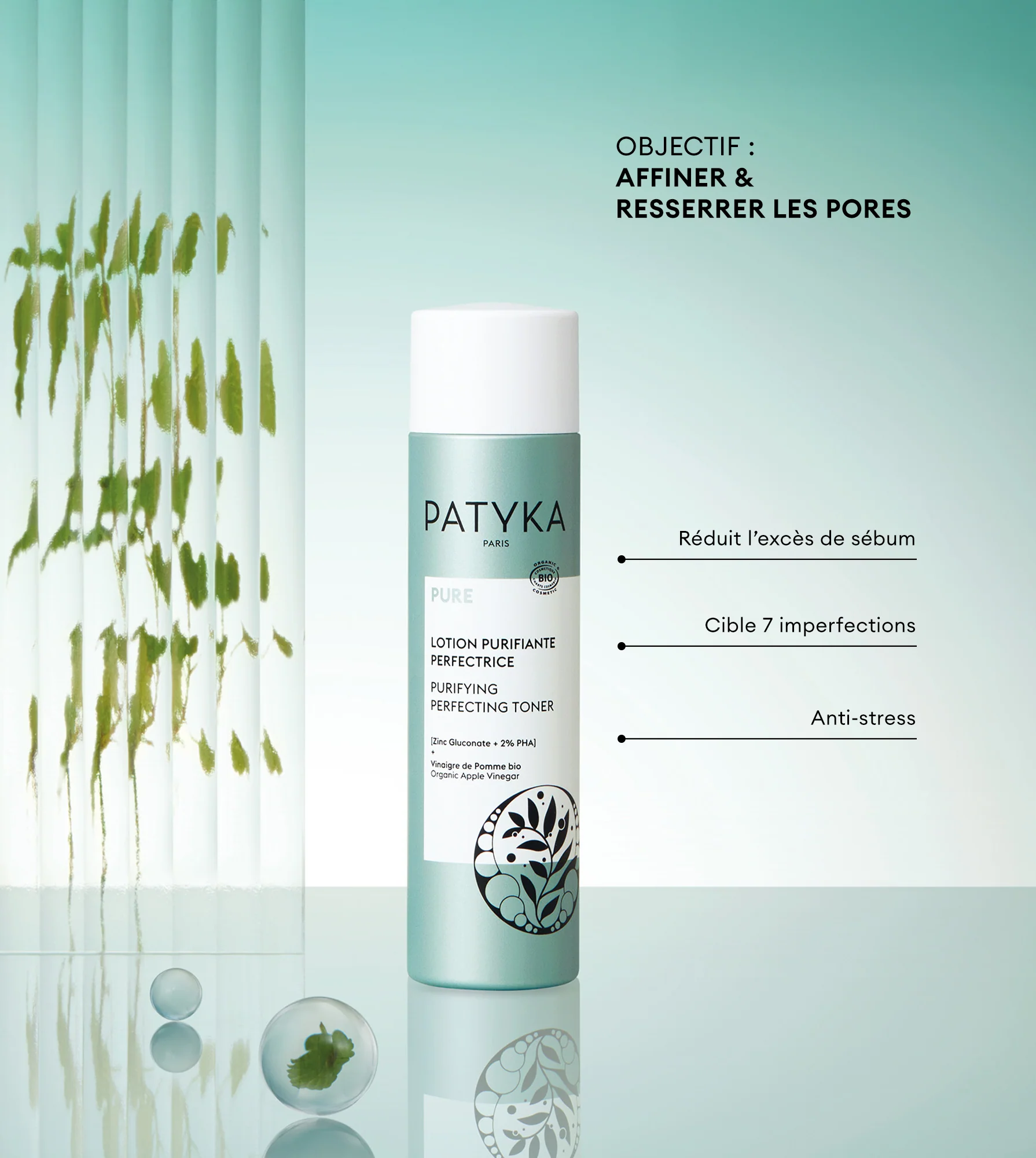 Comprar Loción Purificante Perfeccionadora PATYKA en Gran Farmacia Andorra. Ver los 7 comentarios. Con vinagre de manzana orgánico astringente. Reequilibra, cierra los poros, afina la textura. Dirigido a 7 tipos de imperfecciones. Antiestrés [patente PATYKA]