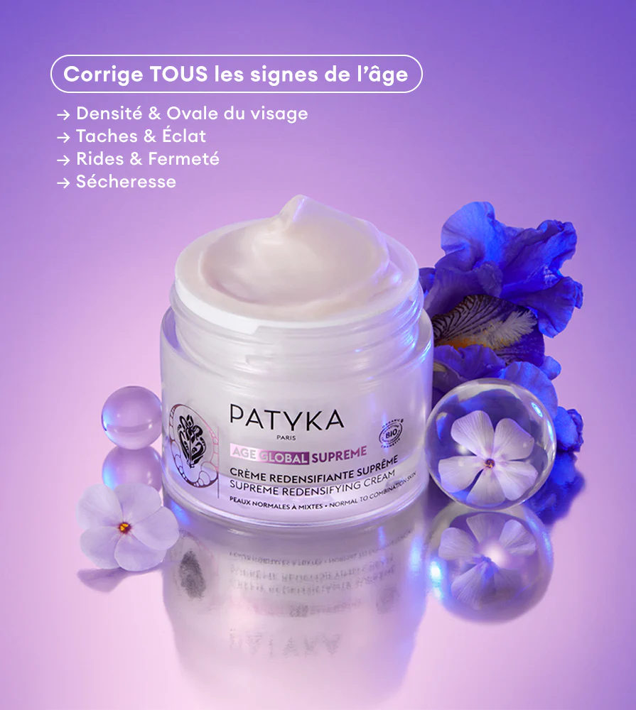 Comprar PATYKA AGE GLOBAL SUPRÊME Crema Redensificadora Suprême en Gran Farmacia Andorra - Pieles normales a mixtas. Corrección antiedad suprême. Densidad · Óvalo facial · Arrugas · Firmeza · Luminosidad · Hidratación Acción focalizada: Manchas & coloración amarillenta de la tez. Eficacia aprobada por las mujeres desde la primera aplicación*. Pieles normales a mixtas.