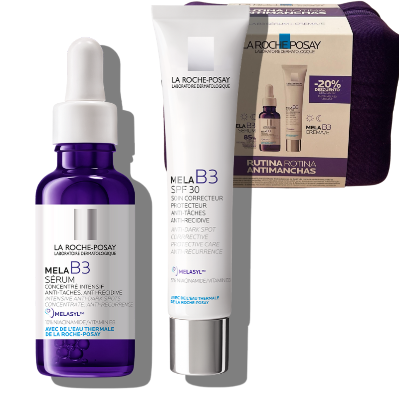 Comprar la rutina antimanchas estrella de La Roche-Posay en Gran Farmacia Andorra se centra en la gama Mela B3, formulada con el activo patentado Melasyl y Niacinamida. Combate todo tipo de manchas (sol, acné y edad) unificando el tono. El protocolo recomendado se divide en estos pasos: Limpieza (mañana y noche): Usa el Gel Limpiador Mela B3, que prepara la piel y ayuda a unificar el tono desde el primer paso. Corrección (mañana y noche): Aplica de 2 a 3 gotas del Sérum Mela B3 sobre rostro, cuello y escote después de la limpieza. Intercepta el exceso de melanina antes de que se formen las manchas. Protección (Solo mañanas): Es el paso más importante para evitar que las manchas empeoren. Finaliza tu rutina aplicando un protector solar antimanchas como Anthelios Pigment Correct SPF 50+.