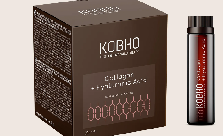 Comprar Kobho colágeno en Gran Farmacia Andorra. Colágeno + ácido hialurónico.  Fórmula optimizada con compuestos que estimulan la producción de colágeno (tipo I y III) y la hidratación desde el interior, contribuyendo al mantenimiento de las propiedades de la piel, cabello y uñas. 20 viales (suministro para 20 días). 1 vial al día. Preferiblemente por la mañana. Fabricado en España.