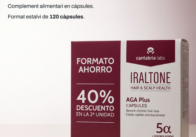 Quatre mesos de protecció capil·lar en un sol envàs. Iraltone AGA Plus de Cantàbria Labs són càpsules amb L-cistina, oli de llavor de carabassa, Serenoa repens* i vitamines del grup B. 🌿 Zinc, seleni i biotina contribueixen al manteniment dels cabells en condicions normals. 🎨 El coure contribueix a la pigmentació normal dels cabells. 🕗 1 càpsula al dia, preferiblement al matí, amb un got d'aigua. Format estalvi de 120 càpsules. No recomanat en embaràs ni lactància. Conté lecitina de soja. 👉 Ets constant amb els complements o els deixes a mig camí? Sinceritat als comentaris. 📍 Consulta'ns a Gran Farmàcia Andorra. Serenoa repens (conocida comúnmente como palma enana americana o saw palmetto) es una pequeña palmera originaria del sureste de Estados Unidos. De sus frutos o bayas se extraen fitofármacos y suplementos naturales utilizados en fitoterapia. [1, 2]