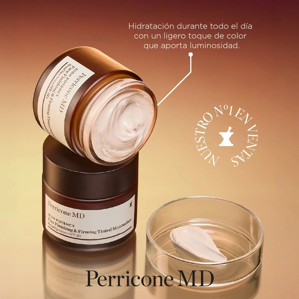 Comprar Perricone MD high Potency Classics Face Finishing & Firming Tinted Moisturizer en Gran Farmacia Andorra. La High Potency Classics Face Finishing & Firming Tinted Moisturizer destaca por su contenido en Ácido Alfa Lipóico (ALA), el antioxidante más potente de la naturaleza. Este ingrediente ayuda a minimizar la apariencia de líneas, arrugas y poros dilatados, trabajando en sintonía con el sistema antioxidante natural de tu piel para un aspecto más suave y luminoso. La High Potency Classics Face Finishing & Firming Tinted Moisturizer contiene ácido alfa lipoico, un potente antioxidante que ayuda a reducir la apariencia de líneas, arrugas y poros dilatados con el tiempo. Además, su fórmula hidrata profundamente, dejando la piel con una textura más suave, firme y radiante. ¿Te gustaría saber cómo integrar este producto en tu rutina diaria?